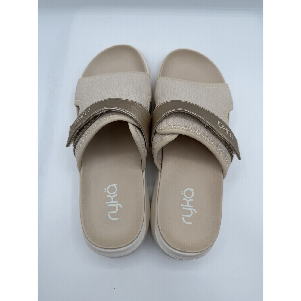Ryka Brilliant Slip On Slide Sandals, Women's 5.5 M,Tapioca Beige,ActivFoam, NIB - Picture 12 of 16